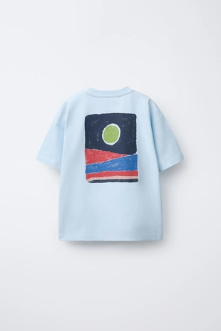 Футболка с принтом и вышивкой- Заказать в России