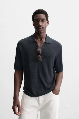 Трикотажное поло из 100% конопли- Заказать в России