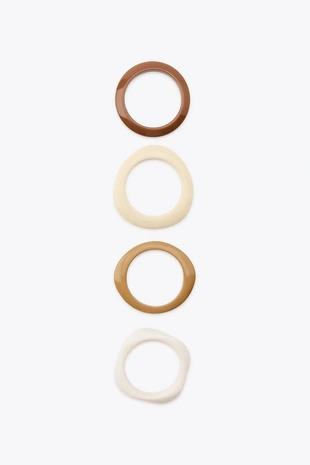 Набор из четырех пластиковых браслетов- Заказать в России