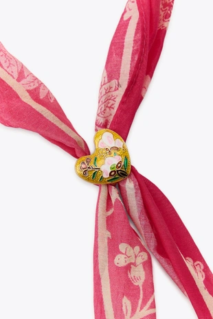 Бандана из ткани с принтом с деталью «сердечко» - Заказать в России