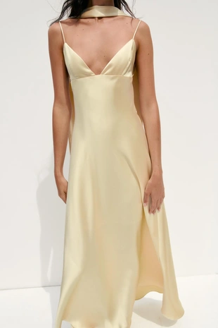 Купить Zara Длинное атласное платье