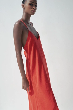 Платье миди из струящейся ткани- Заказать в России