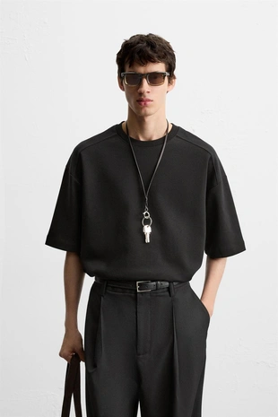 Купить Zara Толстовка INTERLOCK из рельефной ткани