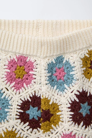 Multicoloured | 2756/548/330 - Zara Бермуды из кружева кроше