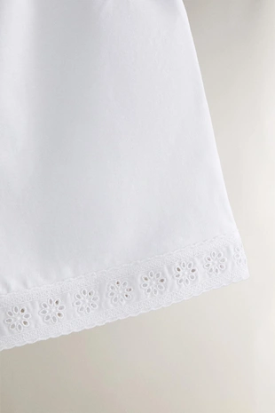 Шорты из хлопка с кружевным узором- Заказать в России