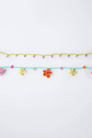 Fuchsia | 7243/736/630 - Zara PACK OF TWO NECKLACES WITH FLOWER BEADS