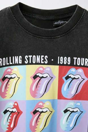 Футболка с эффектом стирки ROLLING STONES ©- Заказать в России