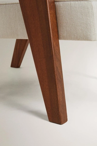 Кресло ZARA HOME BY BLASCO с обивкой из ореха с мягкими подлокотниками- Заказать в России