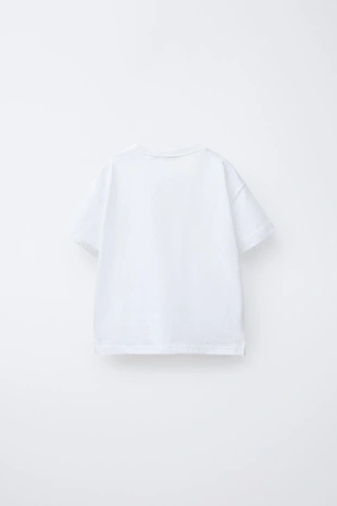 Купить Zara Футболка с карманом-сердцем, связанным крючком