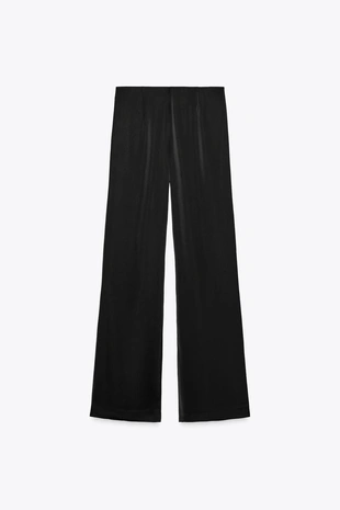 Атласные брюки с высокой посадкой- Заказать в России