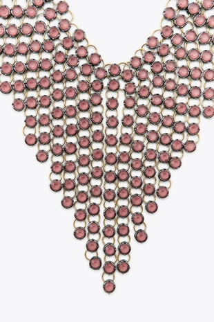 Каскадное ожерелье со стразами- Заказать в России