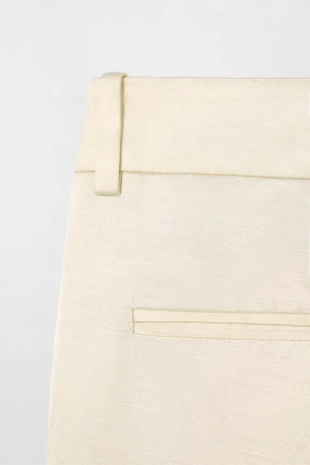 White / Pink | 3634/686/252 - Zara Брюки из льняно-вискозной смеси кейт мосс X ZARA