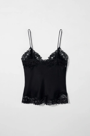 Black | 1758/200/800 - Zara Шелковый топ-бюстье KATE MOSS X ZARA