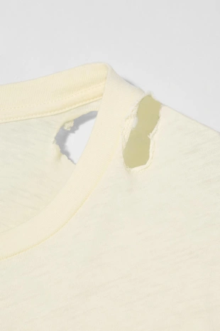 Oyster-white | 0858/100/251 - Zara Рваная футболка KATE MOSS X ZARA