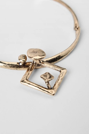 Golden | 1856/615/303 - Zara Подвеска на цепочке с артикулированным металлическим элементом KATE MOSS X ZARA