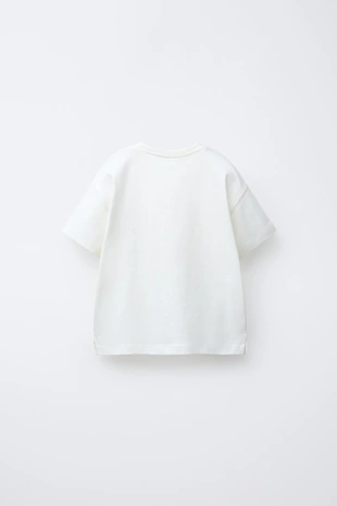 Купить Zara Футболка с карманом-сердцем, связанным крючком