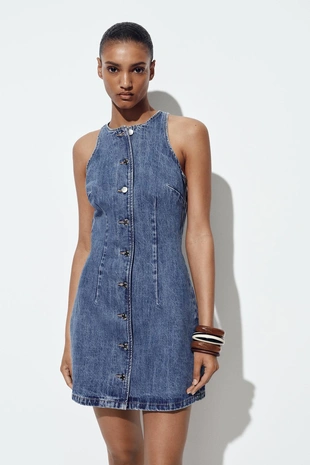 Мини-платье Z1975 деним- Заказать в России