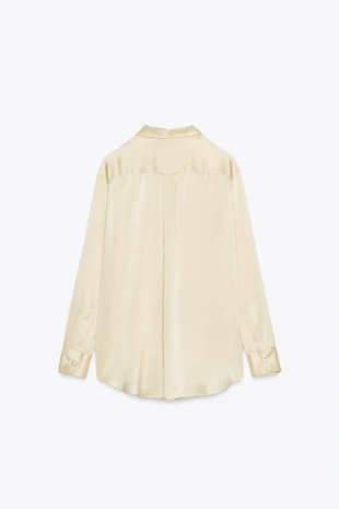 Рубашка из 100% шелка с карманом — ZW COLLECTION- Заказать в России