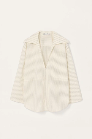 Рубашка в полоску с разрезами LIMITED EDITION- Заказать в России