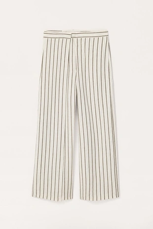 Брюки из льняно-хлопковой пряжи в полоску LIMITED EDITION- Заказать в России