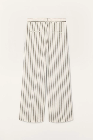 Брюки из льняно-хлопковой пряжи в полоску LIMITED EDITION- Заказать в России