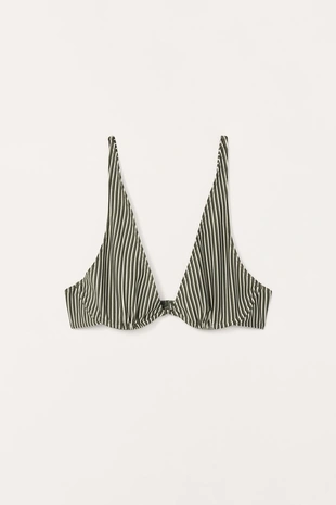 Green | 2910/221/500 - Zara Лимитированная коллекция полосатого бикини верха