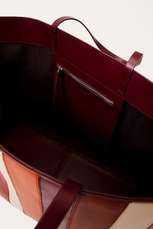 Кожаная сумка макси-шоппер в полоску из ограниченной коллекции- Заказать в России