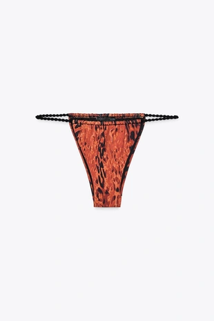 camel | 2856/204/707 - Zara Трусы-бикини с принтом и контрастной отделкой