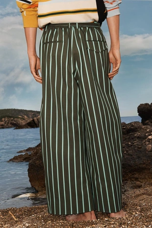Широкие брюки в полоску LIMITED EDITION- Заказать в России