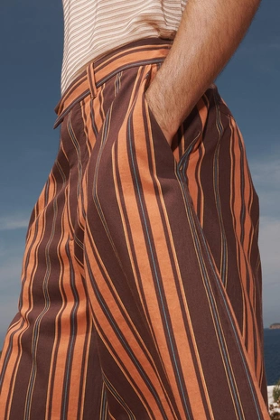 LIMITED EDITION полосатые джинсы-широкие брюки- Заказать в России