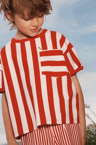 Футболка в полоску с карманом - LIMITED EDITION- Заказать в России