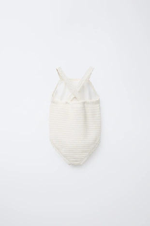 Ecru | 8350/599/712 - Zara Купальник с цветочным аппликей на 3-6 лет
