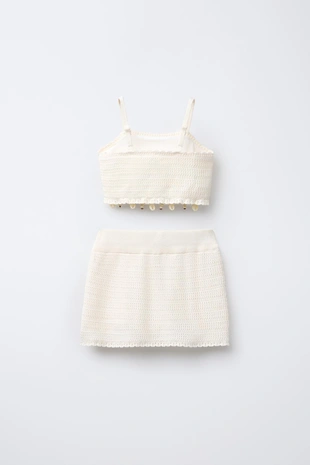 Топ и юбка в технике вязки ракушка- Заказать в России