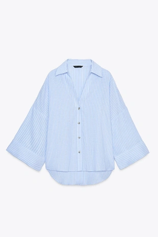 Полосатая рубашка ZARA- Заказать в России