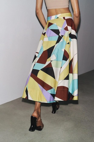 Юбка миди с принтом — ZW COLLECTION- Заказать в России