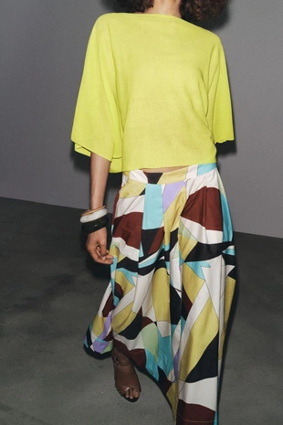 Юбка миди с принтом — ZW COLLECTION- Заказать в России