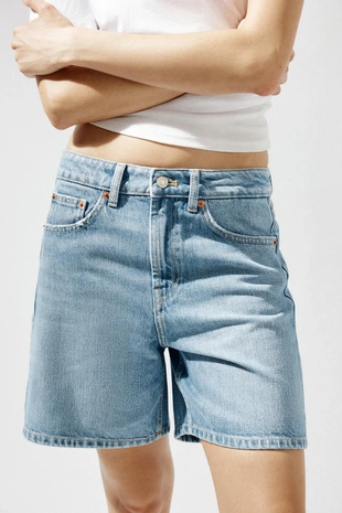 Джинсовые шорты TRF со средней посадкой- Заказать в России