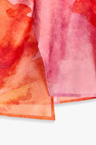 Парео с цветочным принтом и узлом- Заказать в России