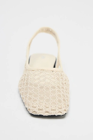 Балетки из сетчатой ткани без задников - Заказать в России