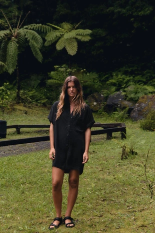 Комбинезон из струящейся ткани с карманами- Заказать в России