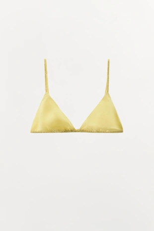 Треугольный бралетт из шелка- Заказать в России