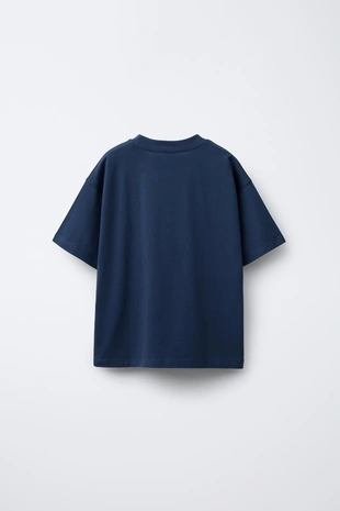 Sky blue | 1887/610/403 - Zara Набор из двух однотонных футболок и в полоску