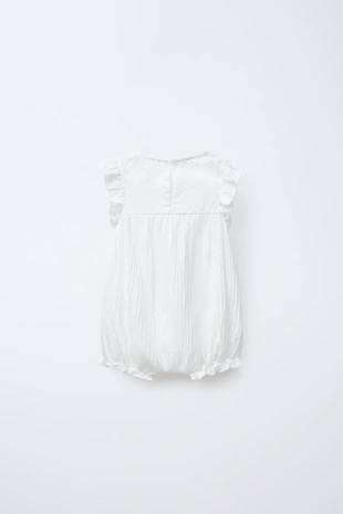 Купить Zara Комбинезон с текстурой и швейцарской вышивкой