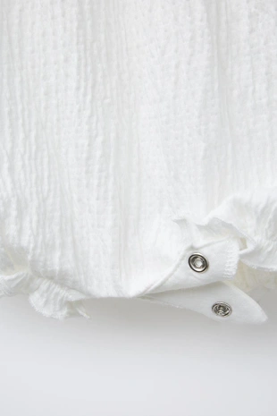 Oyster-white | 6224/553/251 - Zara Комбинезон с текстурой и швейцарской вышивкой