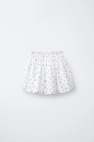 Юбка-шорты с вышивкой и цветочным принтом- Заказать в России