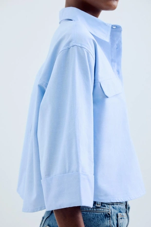 Рубашка оксфорд CROPPED