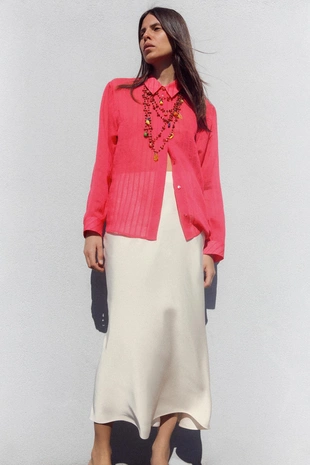 Атласная юбка миди- Заказать в России