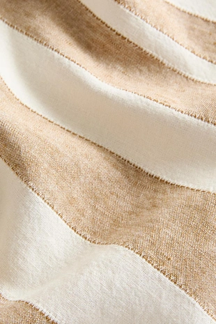 Полотенце для стола из льна с полосками- Заказать в России