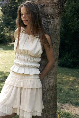 Юбка из жоржета с воланами — LIMITED EDITION- Заказать в России