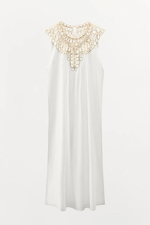 Хлопковое платье с отделкой — LIMITED EDITION- Заказать в России